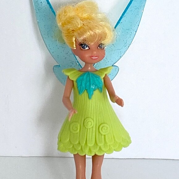 2011 Disney Tinkerbell Fairies Friends Green Plastic Dress Tink Pixie Hollow - Picture 2 of 6